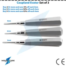 Dental Elevators Coupland Elevators Set Of 3 Extracting Surgical Root Extraction