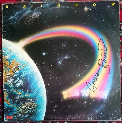 RAINBOW DOWN TO EARTH SELTENE HANDSIGNIERTE LP VON GRAHAM BONNET UK VYNIL 1979