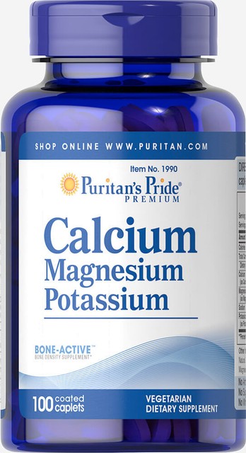 Puritan S Pride Calcium Magnesium And Potassium 100 Caplets For Sale Online Ebay