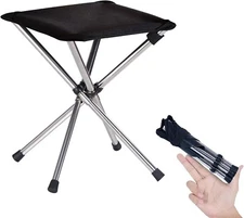 Small Folding Camping Stool Outdoor Portable Camping Fishing Chair w/ Carry Bag