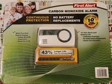 First Alert Carbon Monoxide Alarm 832151 Digital Display 10 YR Alarm Battery 