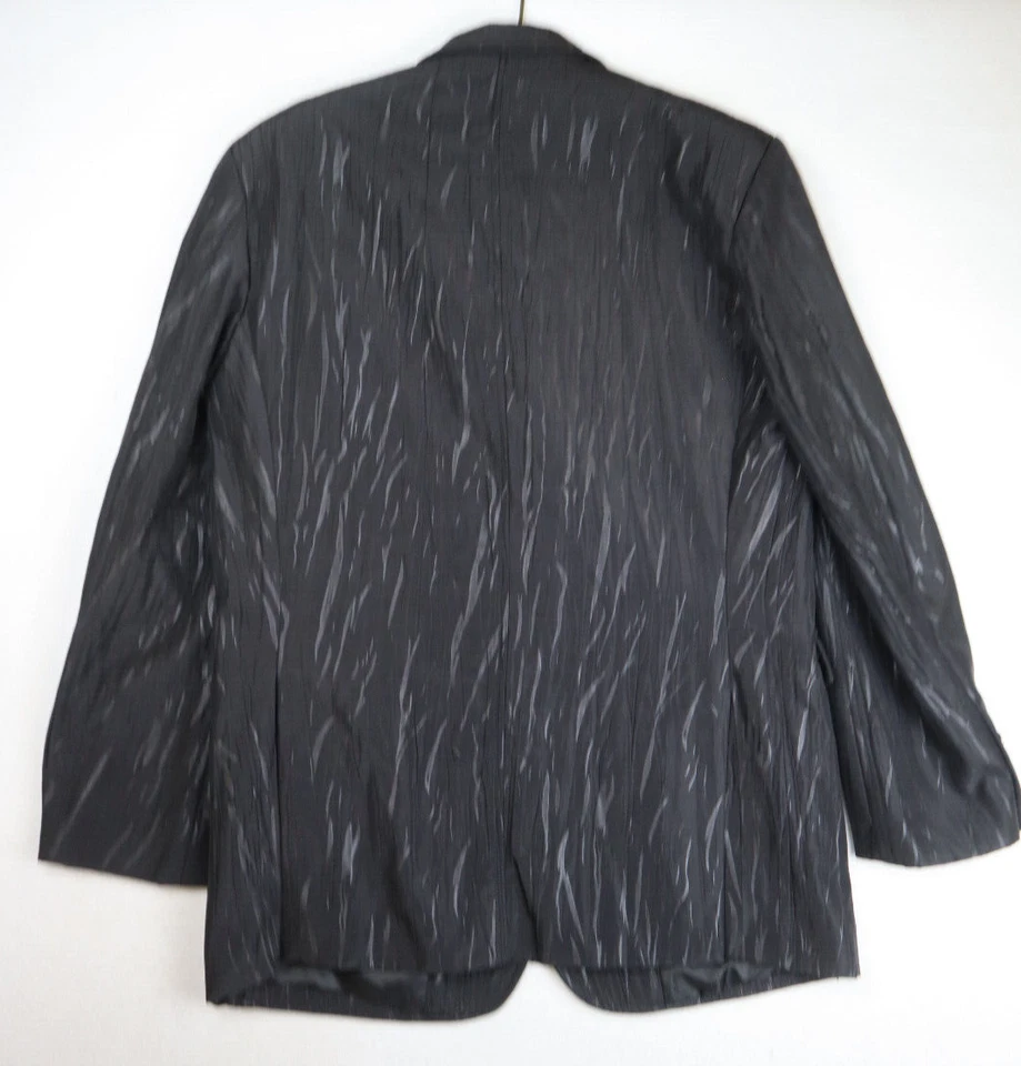 INSERCH ITALY - CHAQUETA DE TRAJE BLAZER TEXTURIZADA NEGRA PARA HOMBRE - TALLA M Foto 4 de 4