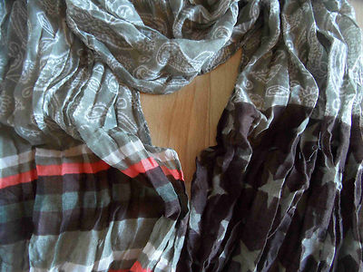 CODELLO Beautiful Pattern Mix Scarf Khaki Brown MEN NEW