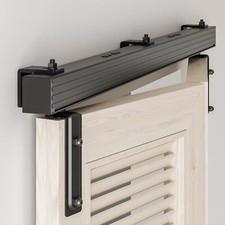 3/3.3/4FT Box Rail Folding Door Hardware Sliding Barn Door Track Wall Mount Kit