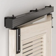 3/3.3/4FT Box Rail Folding Door Hardware Sliding Barn Door Track Wall Mount Kit