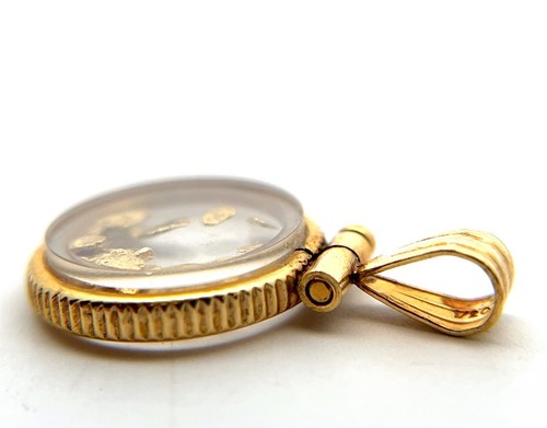 Vintage 1/20 12k Yellow Gold Filled Nugget Shaker Pendant Charm 1.2g - Picture 2 of 8