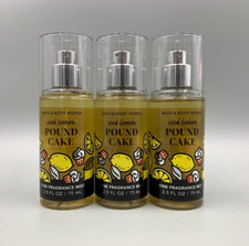 Bath  Body Works Iced Lemon Pound Cake Travel Mist Mini S/3 1000N4
