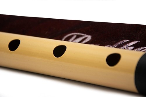 Flutes PVC Fiber E Natural Bansuri Base Octave Lip-Plate Right Handed With Cover - Picture 4 of 5