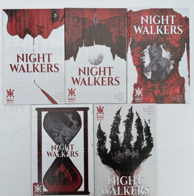 NIGHT WALKERS 1-5, 1 2 3 4 5 Complete set 2022 Source Point Press Cullen Bunn