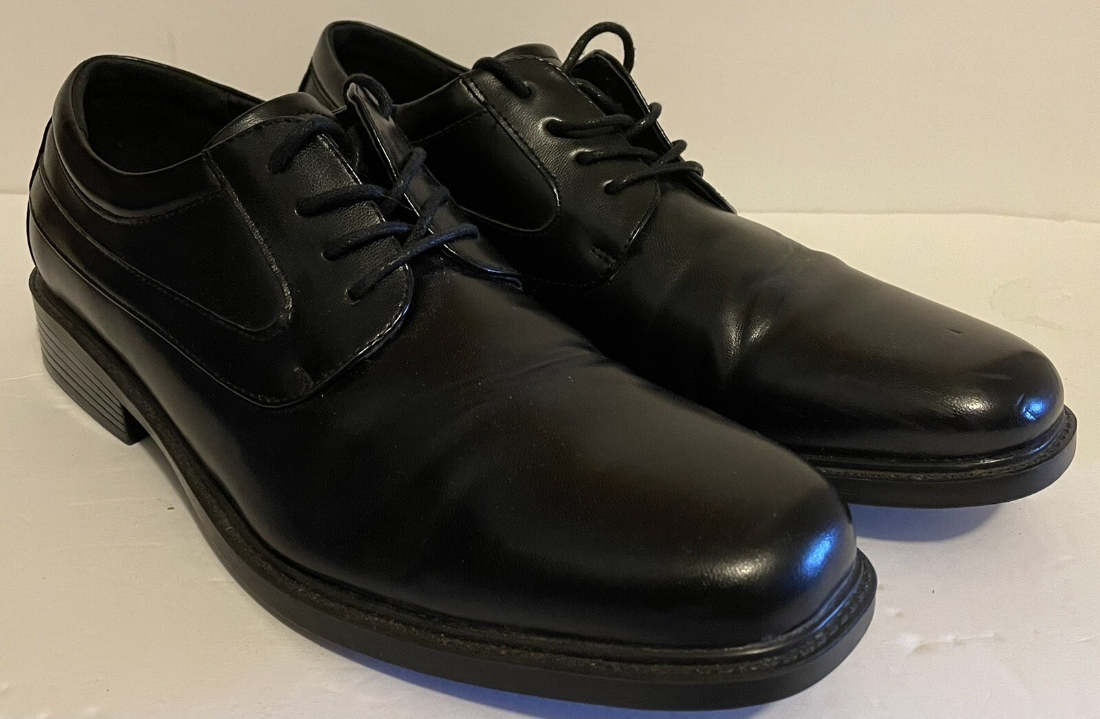 SAOLA Scarpe eleganti Croft & Barrow Jet in pelle nera suola in gomma ortolite allacciata uomo 9