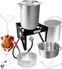 Gas One Turkey Fryer Kit - Propane Burner, Regulator, Hose