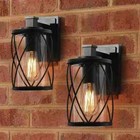 Uolfin A04256D Farmhouse Outdoor Light 1-Light Wall Lantern Sconce (2-Pack) OB