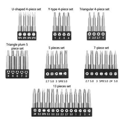 Spezialform Schraubendreher Bits Schlitz Kreuzschlitz Dreieck magnetisch drei Punkte