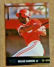 1991 LEAF REGGIE SANDERS GOLD ROOKIES CARD#BC10 REDS PADRES BRAVES GIANTS