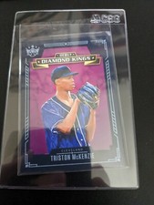 Triston McKenzie 2021 Panini Diamond Kings Debut PLUM FRAME Rookie RC MINT