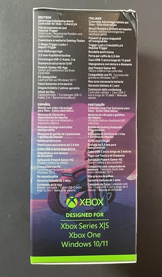 PowerA Advantage WIRED Controller for XBOX / PC [ Cyber Style ] NEW - Image 4 of 4