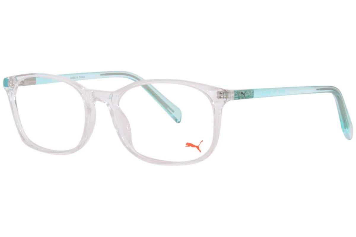 Authentic Puma Kids Eyeglasses PJ0031O 004 Crystal Full Rim Frames