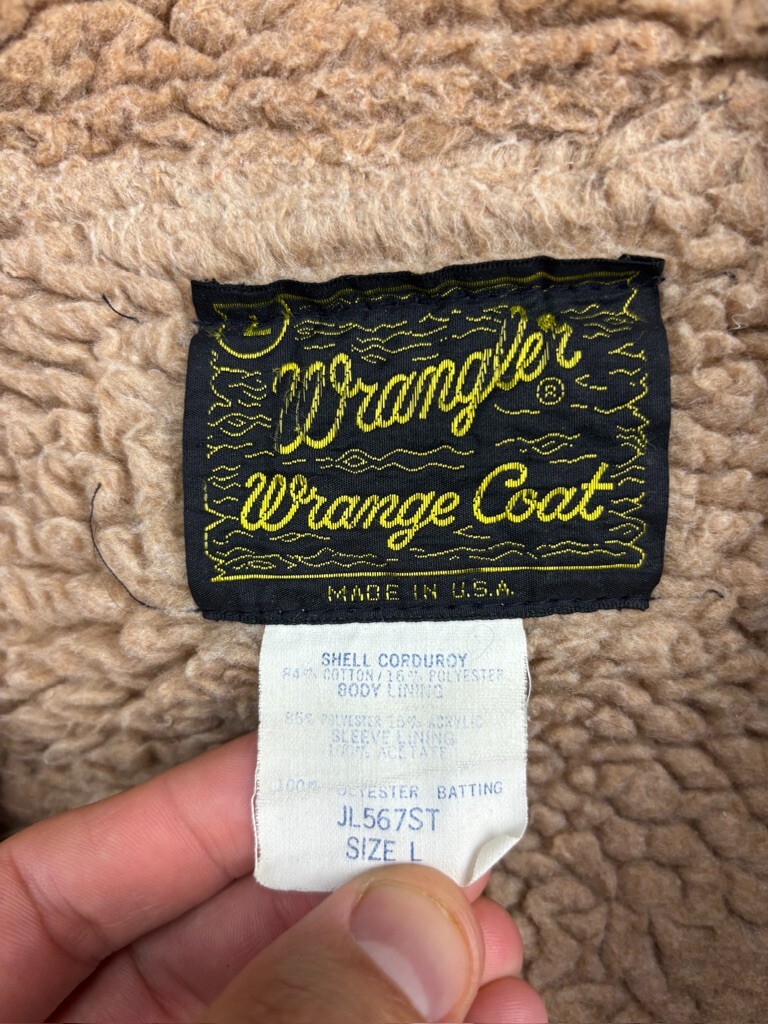 Vintage Wrangler Wrange Coat Men's L Corduroy USA Western