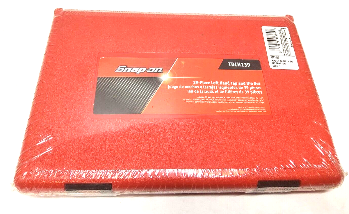 Snap-on 39 Piece Left-Hand Thread Tap and Die Set TDLH139