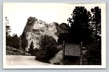 RPPC Mt. Rushmore National Memorial SHRINE of DEMOCRACY VINTAGE Postcard