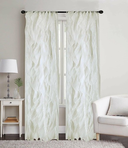Fenster Kaskadenvorhang Paneele, Rüschen 84" Vorhang Paneele transparent mit vielen Farben.