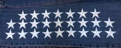 white star patch 2'' size white star patches iron on or sew on star 25 piece lot 