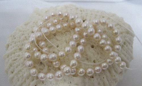 AAA Natural Japanese Akoya Saltwater Cultured Pearl Strand 16.5" 80 Pearls - Picture 12 of 12