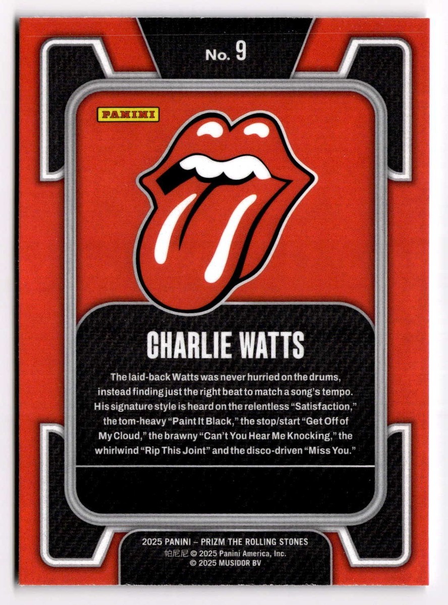 2025 Panini Prizm - Charlie Watts #9 The Rolling Stones | eBay