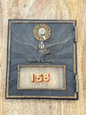 Antique Combination Post Office Box Door PO Vault WITH Combo