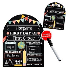 11x14 Inch My First Last Day Of School Sign With Markers Chalkboard Prop