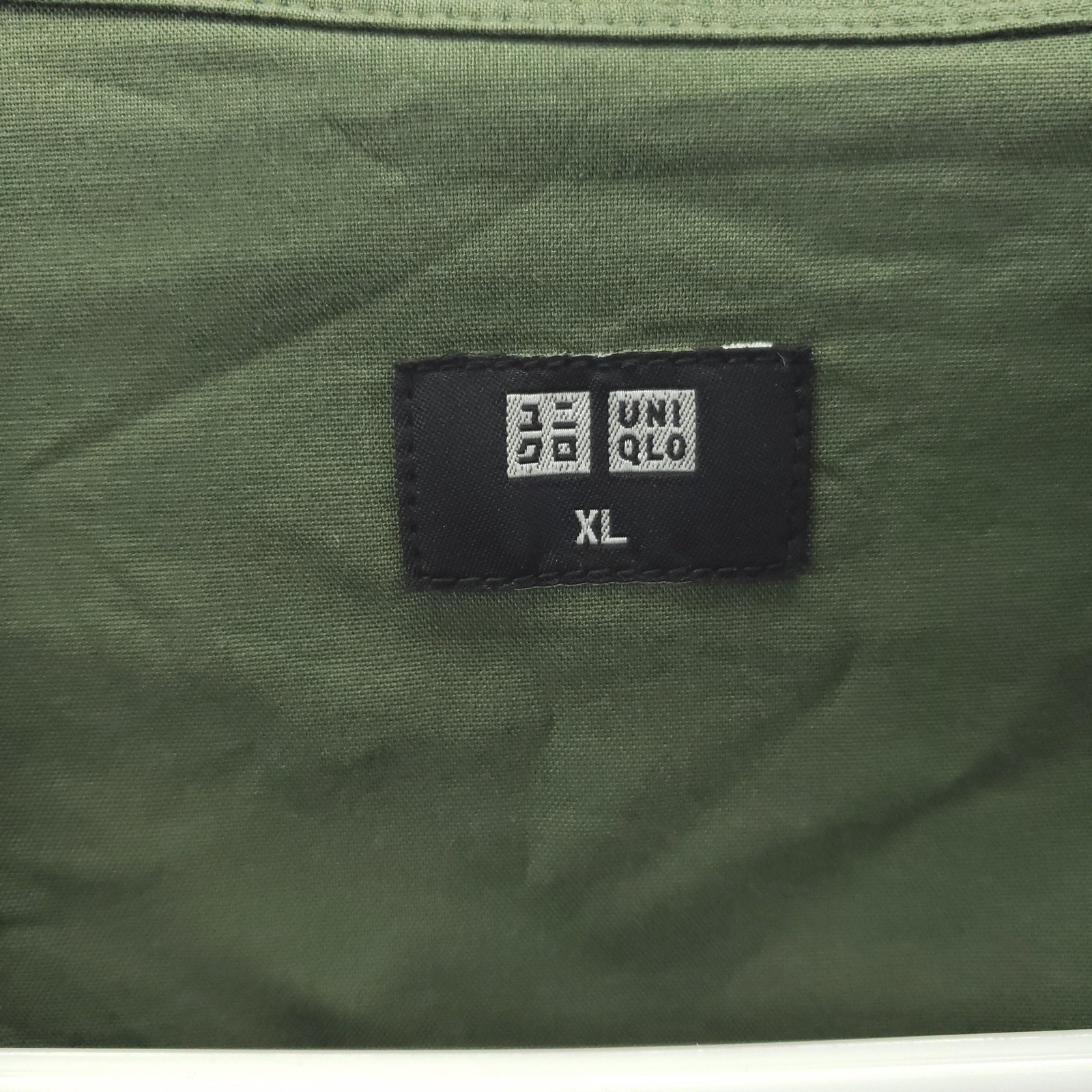 NEW Uniqlo Shirt Mens XL Green Open Collar Short Sleeve Button Front Cotton thumbnail 7