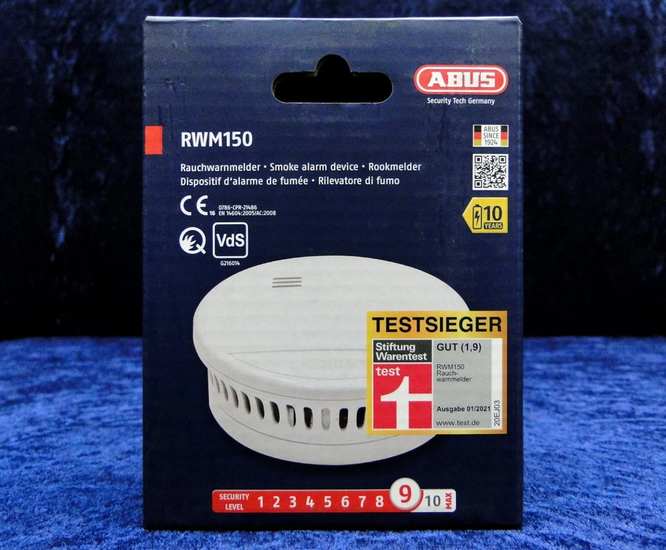 ABUS RWM150 Rauchwarnmelder - 10 Jahre Batterie - VdS Rauchwarner - Rauchmelder - Bild 4 von 4