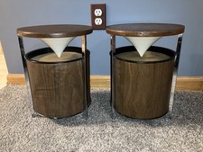 Vintage Pair Zenith Circle of Sound Speakers Mid Century Modern MCM Working