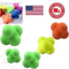 Reaction Ball Pack of 3 Rubber Reflex Balls for Hand Eye Coordination Training