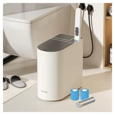 Small Bathroom Trash Can - Motion Sensor 2 Gallon / 7L Garbage Bin with Lid, ...