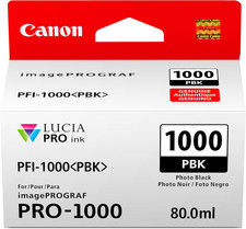 Canon PFI-1000 Genuine Photo Black Ink Tank, Compatible with Imageprograf PRO-10