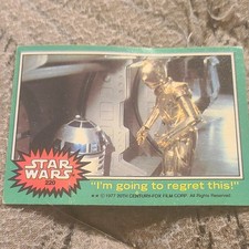 Topps 1977 Star Wars Card #220 I'm going to regret this! C-3PO R2-D2