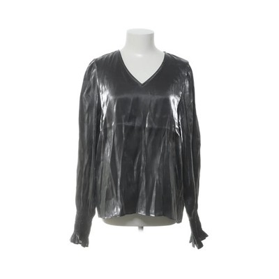 Kaffe, Bluse, Größe: 40, Grau, Polyester/Viskose, Batik, Satin, Damen #lHt