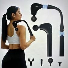2-in-1 Detachable Massage Gun Deep Tissue With Extension Handle, 4 Attachments