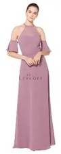 Bill Levkoff Women  s Off Shoulder High Neck Bridesmaid Dress Size 10