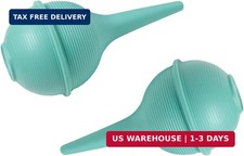 Baby Nasal Aspirator and Ear Wax Bulb Syringe, Green, 3 Oz, Pack of 2