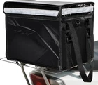 Insulated Food Delivery Bag for Bike, Pizza Delivery Bag with Divider and Rear R