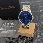 Bulova Men's Classic Marine Star Blue/Gold Tone Diamond 98D130 Quartz Watch 40mm