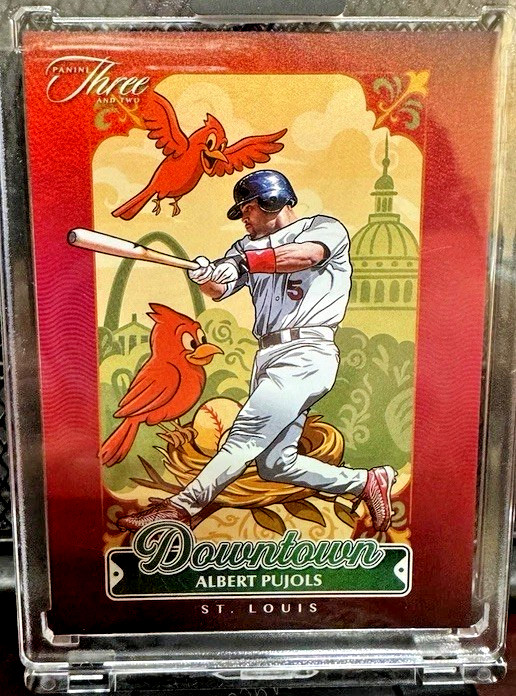 Albert Pujols #13 Baseball Cards 2025 Panini Three and Two Downtown trading card — raw and PSA graded price guide