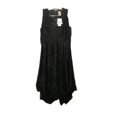 NWT Taylor Black Stretch Lace Embroidered Trim Fit & Flare Size 6