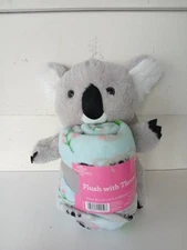 NWT Stuffed 11" Plush Koala Bear With Matching 35x50" Throw Blanket