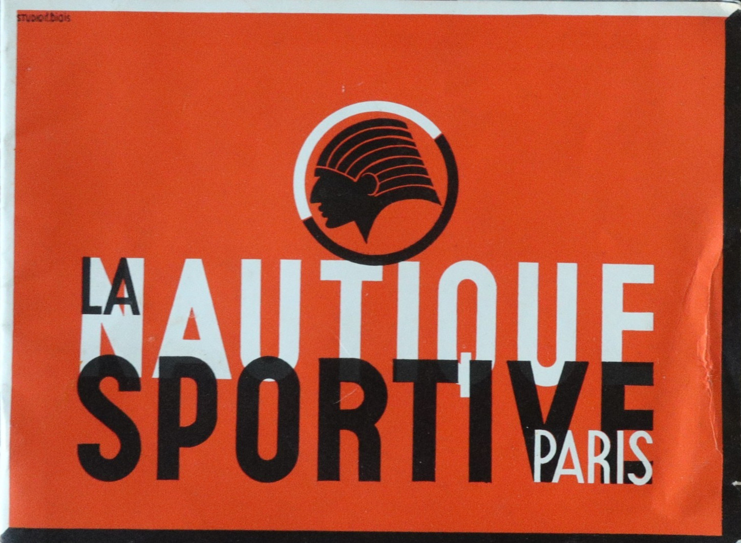 1937 LA NAUTIQUE SPORT Canoa Kayak HART Camping Tienda Art Deco