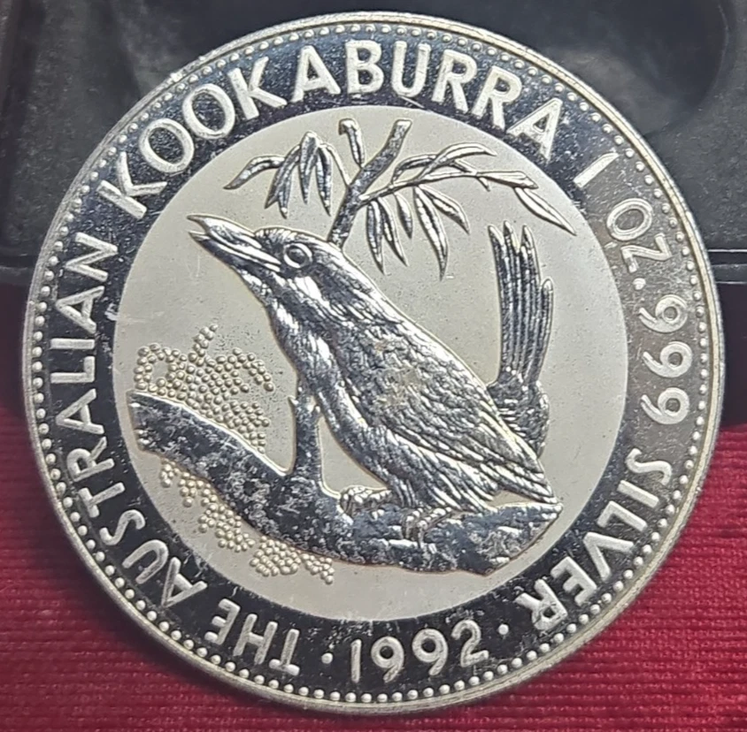 Australian Kookaburra Uncertified 1992 Silver Bullion Coins for