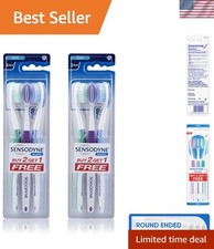 Sensitive Toothbrush Soft Sensitive Teeth, 3 Count Pack of 2