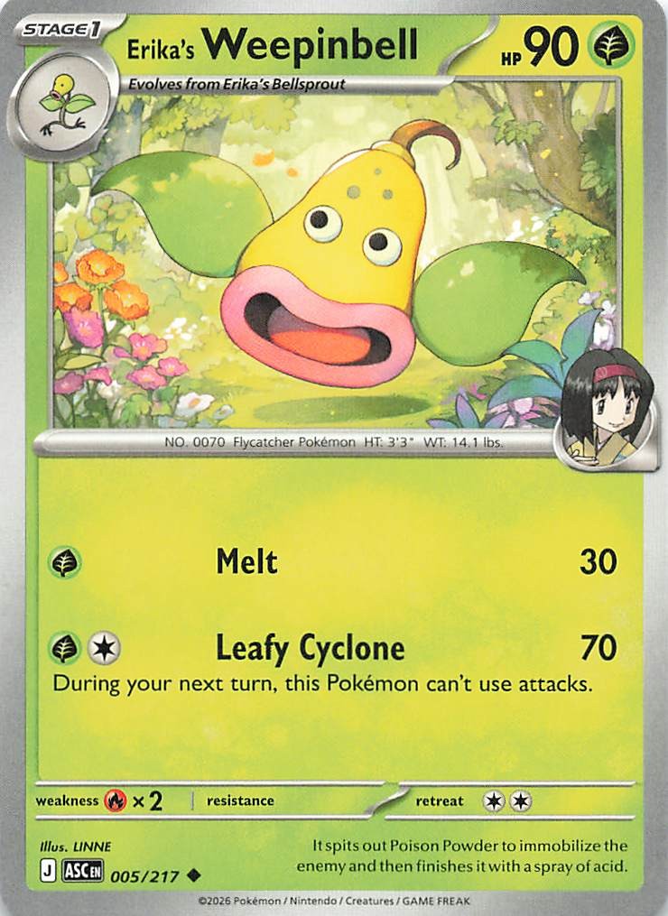 Erika's Weepinbell Uncommon ME: Ascended Heroes 005/217 NM